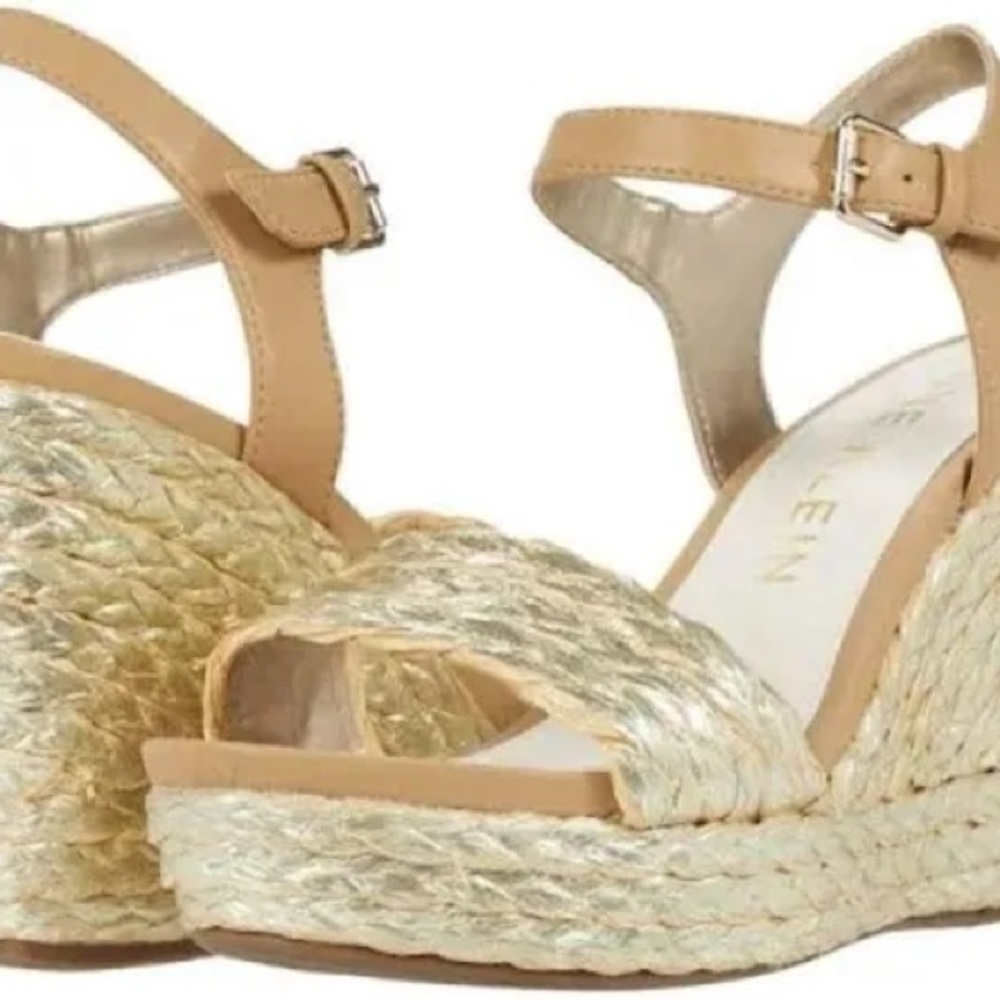 Anne Klein Women's Gold Wedge Sandals